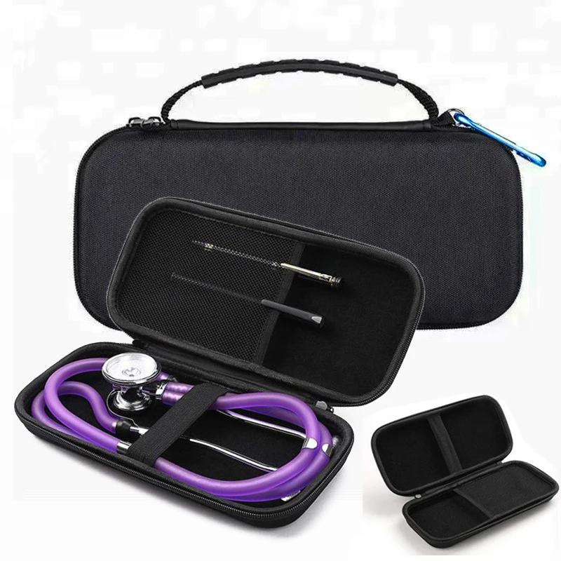 Hard Medical EVA Carrying Storage Case Bag Mesh Shell Pocket Stethoscope Accessory Box Pouch for Health Monitor Instruments C1