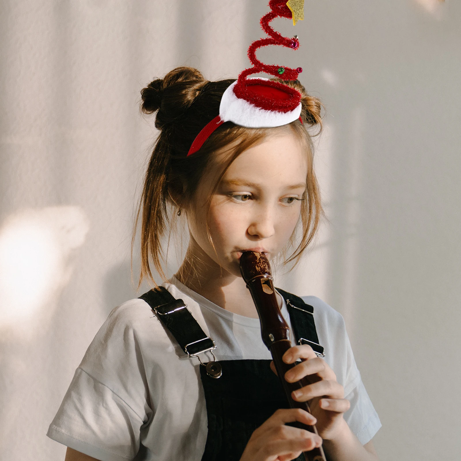 

2Pcs Christmas Rotating Hat Hairbands Xmas Holiday Headdresses Party Hair Accessories Cute Kids Adults Gift Lovely Headbands