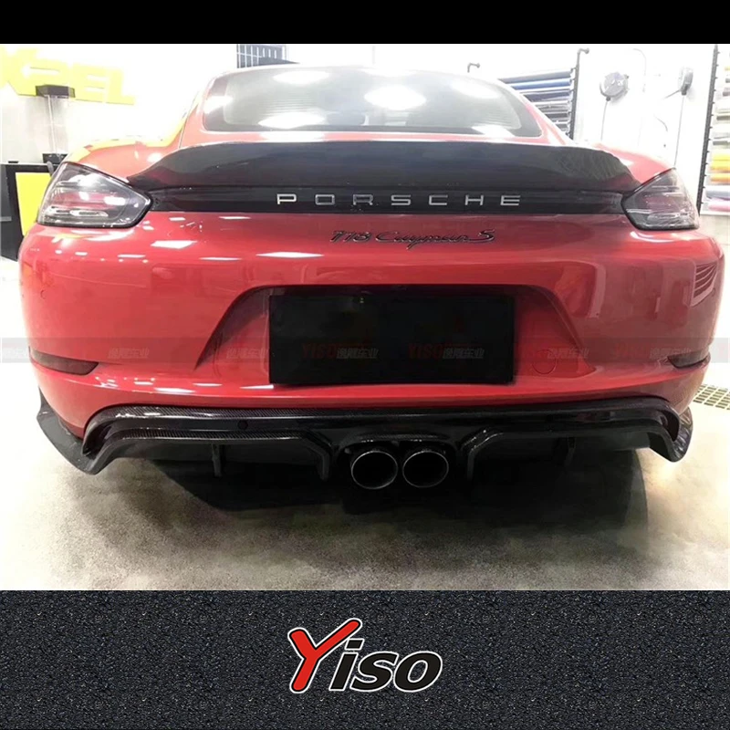 

Suitable for 718 Modified encirclement Rear Lip carbon fiber back lip Aerodynamic kit 981 Boxster back lip Cayman back lip