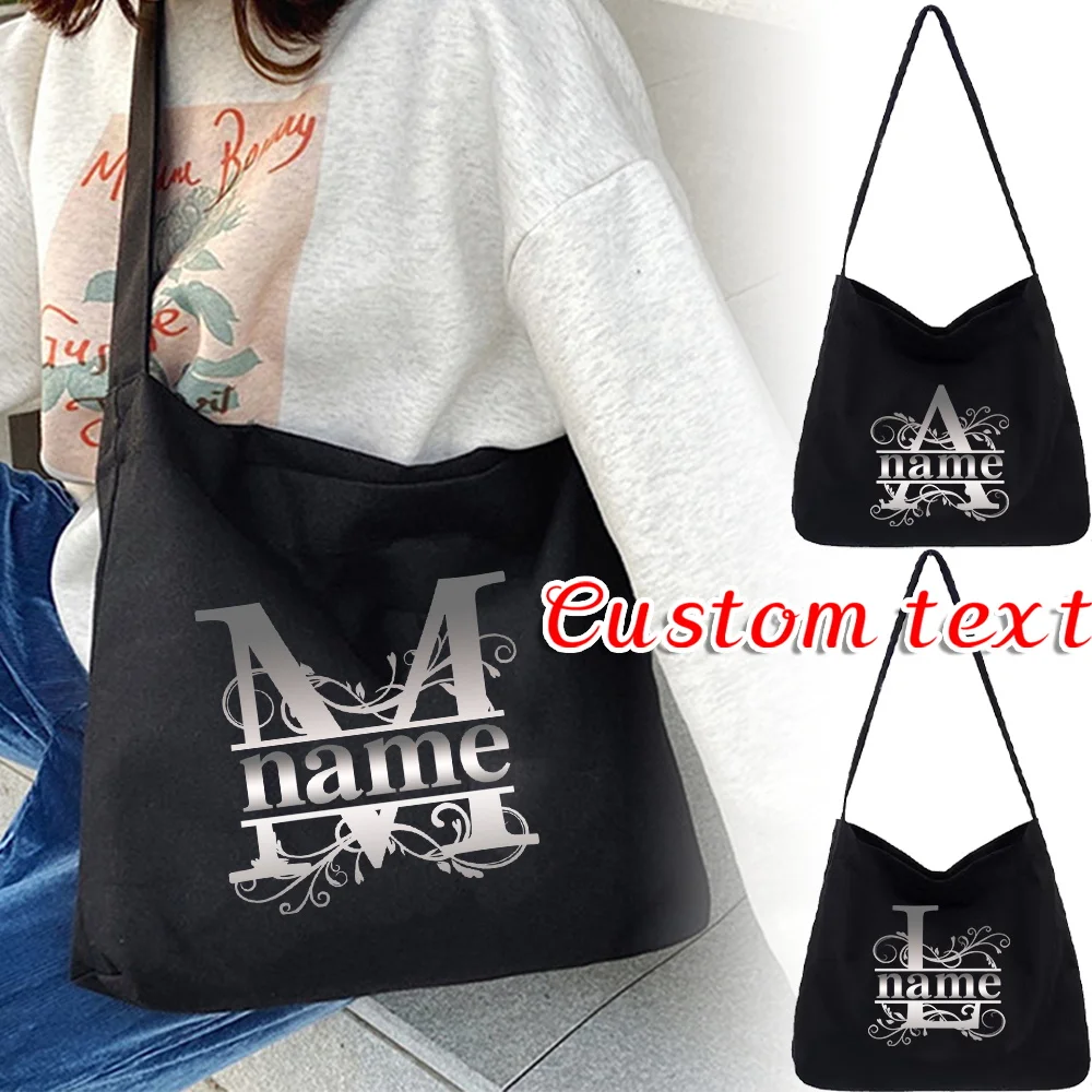 Customized Name New Canvas Shoulder Bag Environmentally Friendly Multifunctional Minimalist Shoulder Bag