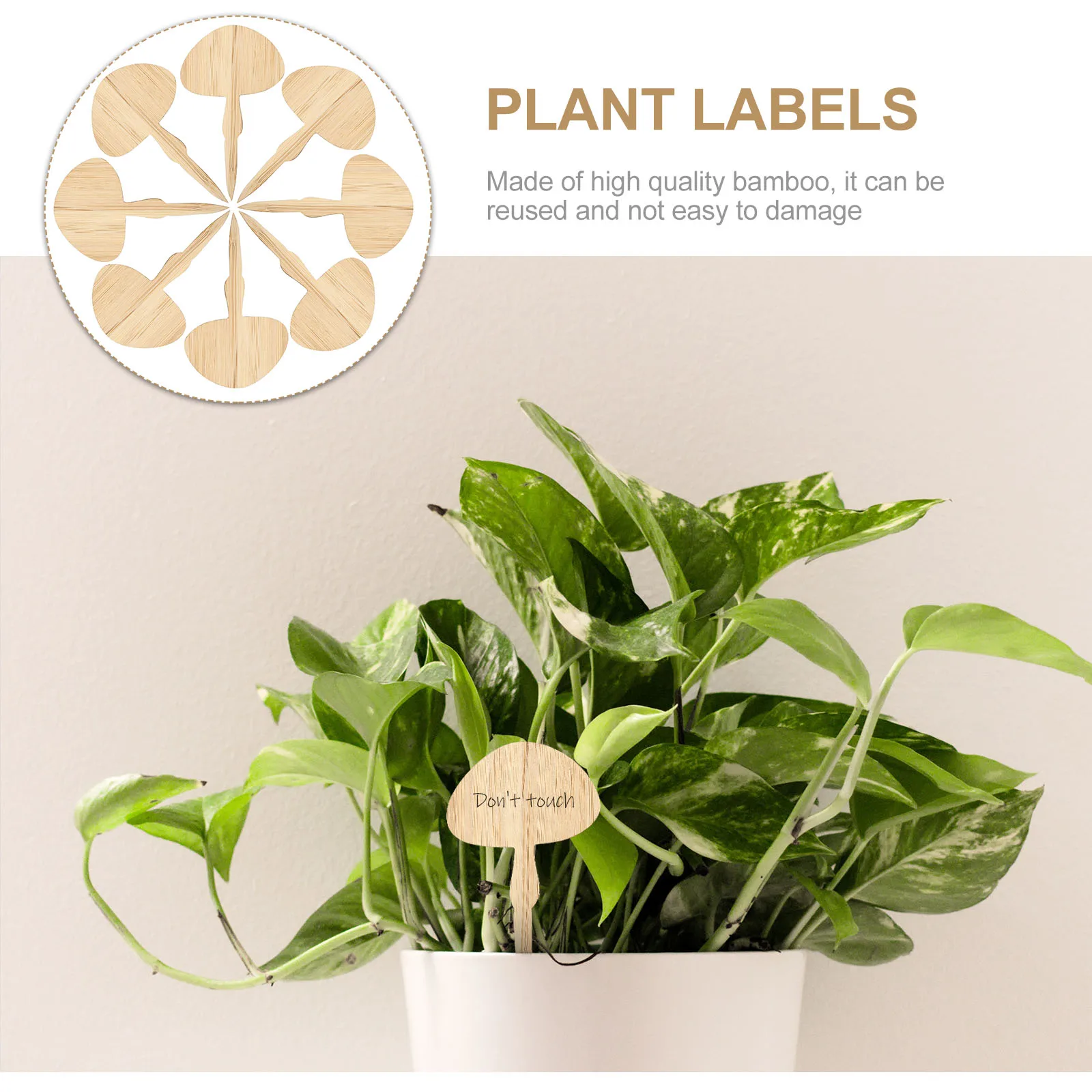 

30 Pcs Bamboo Plant Labels High Quality Reusable Handwritten DIY Gardening Flower Tags Outdoor Signs Succulent Plants Eco