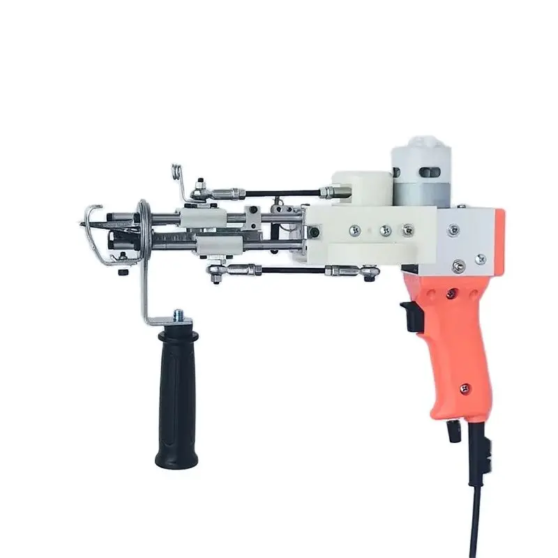 Pistola de Tufting 2 en 1 para alfombra eléctrica, pistola de elevación de pila de corte de bucle con cubierta de engranaje, máquinas de flocado de alfombra, herramientas de pistola