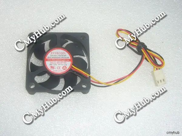 For EVERCOOL EC5010H112CA DC12V 0.12A 5010 5CM 50MM 50X50X10MM 3pin Cooling Fan EC5010H112CA