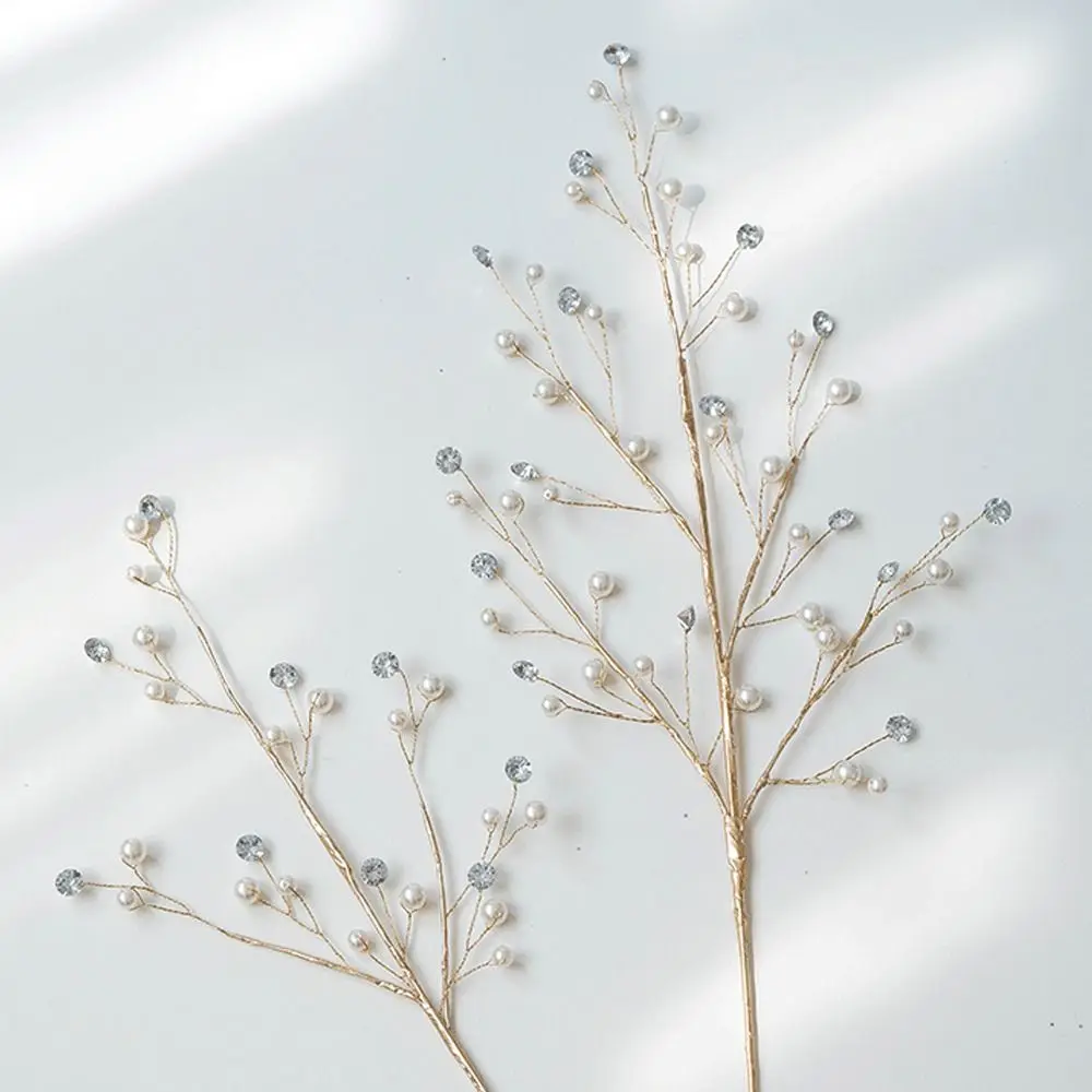 Transparent Artificial Glitter Christmas Branches Sequins DIY Simulated Christmas Crystal Stem Acrylic Realistic