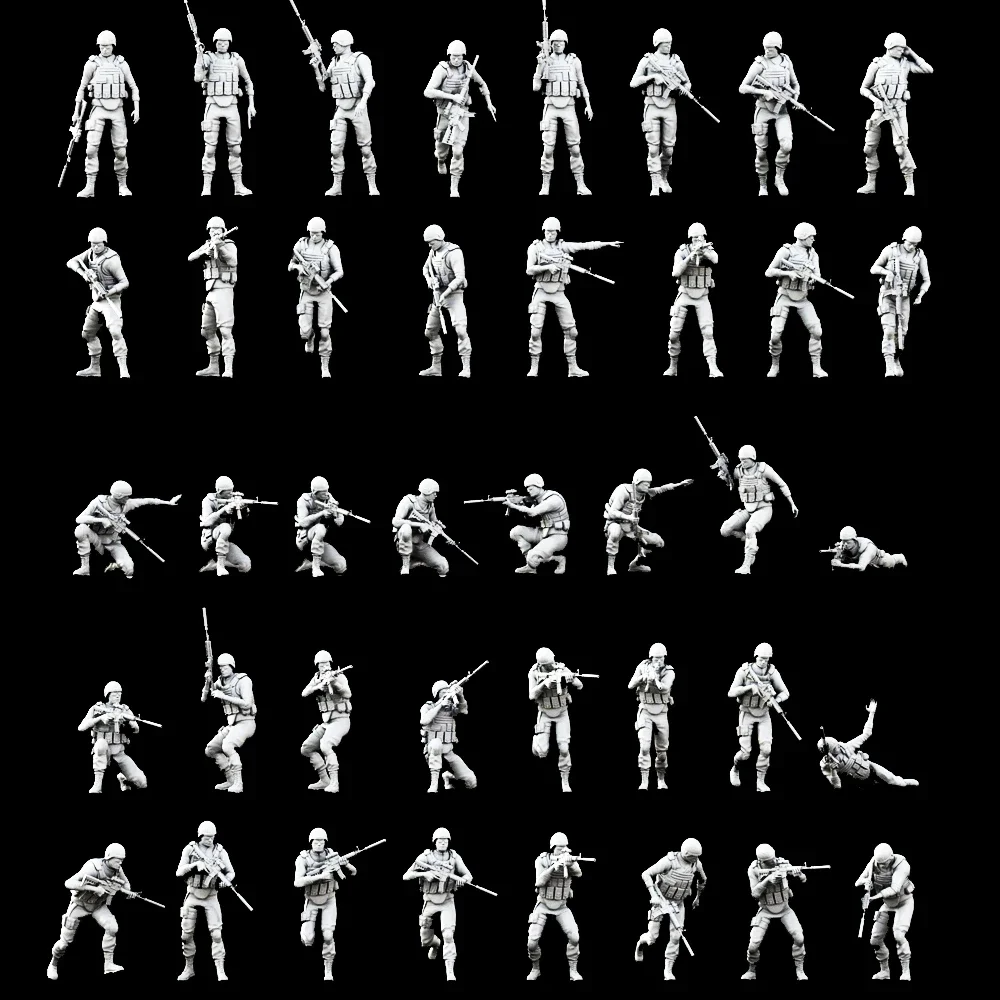 54mm Figures Resin 1/35 Modern Soldier Resin Modelling Unpainted Kits Hobby Modelismo Diy Toys A394