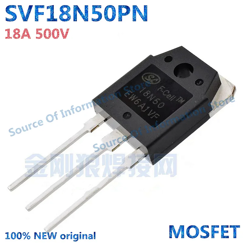 

5Pcs/lot, 18N50, N-channel field-effect transistor, SVF18N50PN, 18A 500V, MOSFET