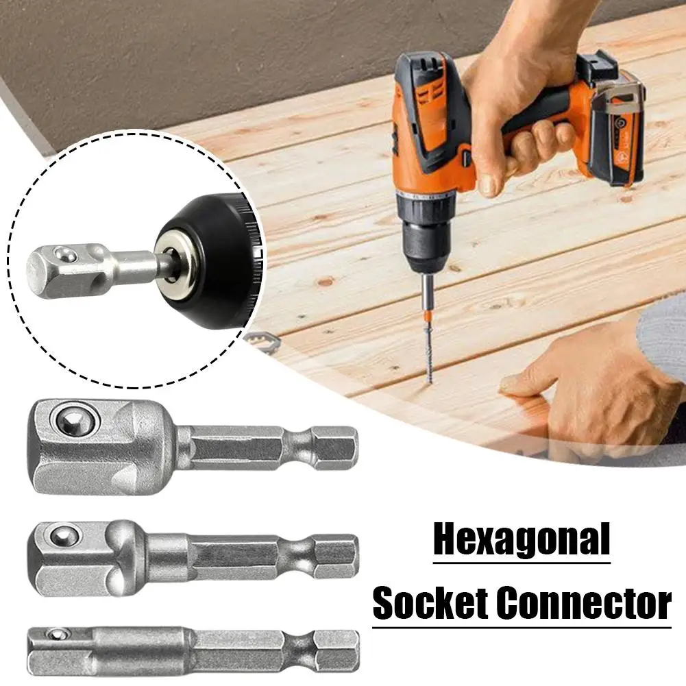 Hexagonal Shank Socket Connector Drill Socket Adapter Impact Drill Extension Drill Bits Bar Socket Adapter For Drill Chuck E9J5