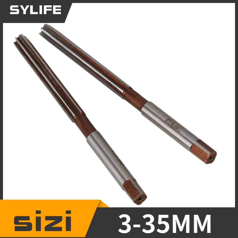 1PC 3-42mm Hand Reamer Precision HSS Straight-shank Engineering Tools (3/4/5/6/7/8/9/10/11/12/13/15/20/22/25/30m)