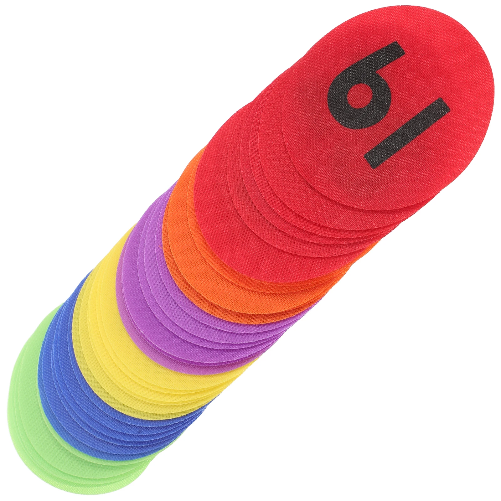 

36 Sheets Colored Round Patch Kids Numbered Spots Carpet Stickers for Floor Markers Circle Dot Toy Set
