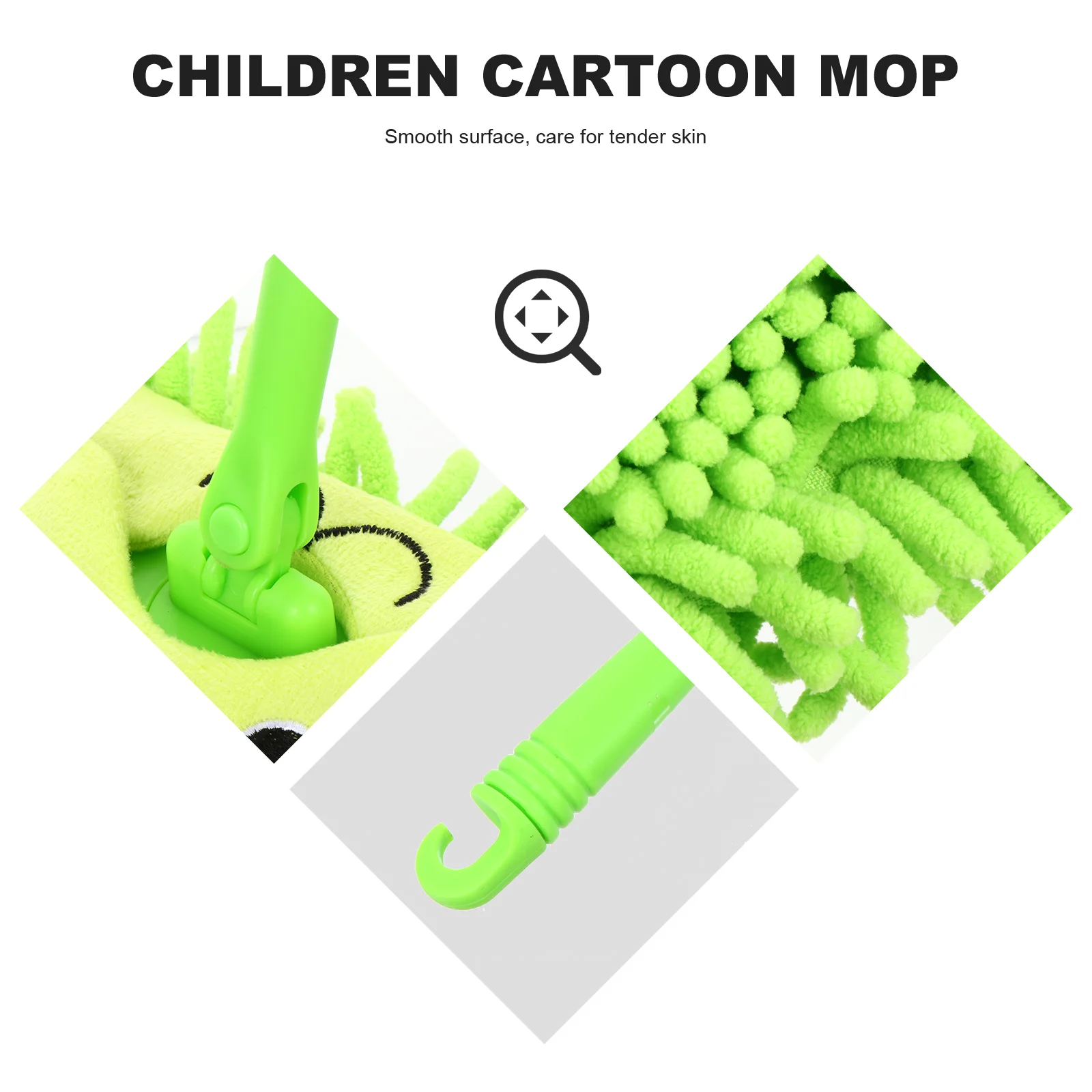 Scopa giocattolo per bambini, giocattoli per mop, per neonati, set di plastica per bambini, prodotti per la pulizia, verde