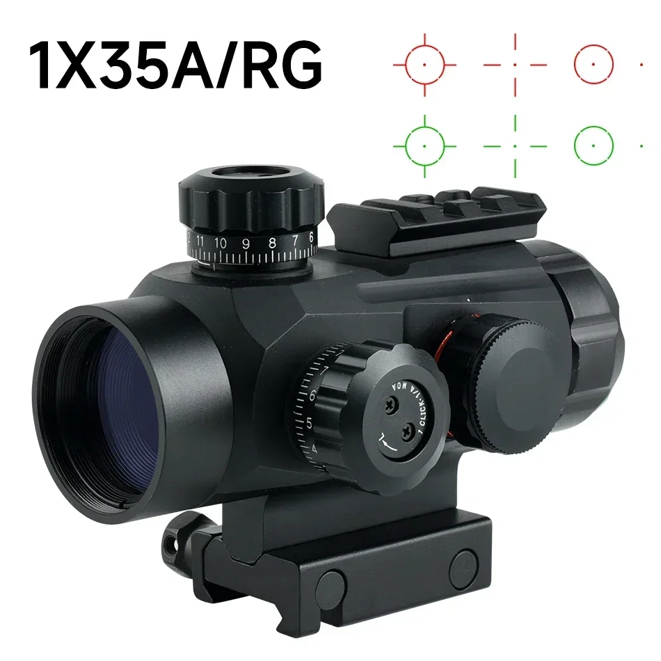 

Тактический прицел Red Dot 1X35 A/RG, прицел для охотничьей винтовки с четырьмя точками, для Пикатинни 20 мм