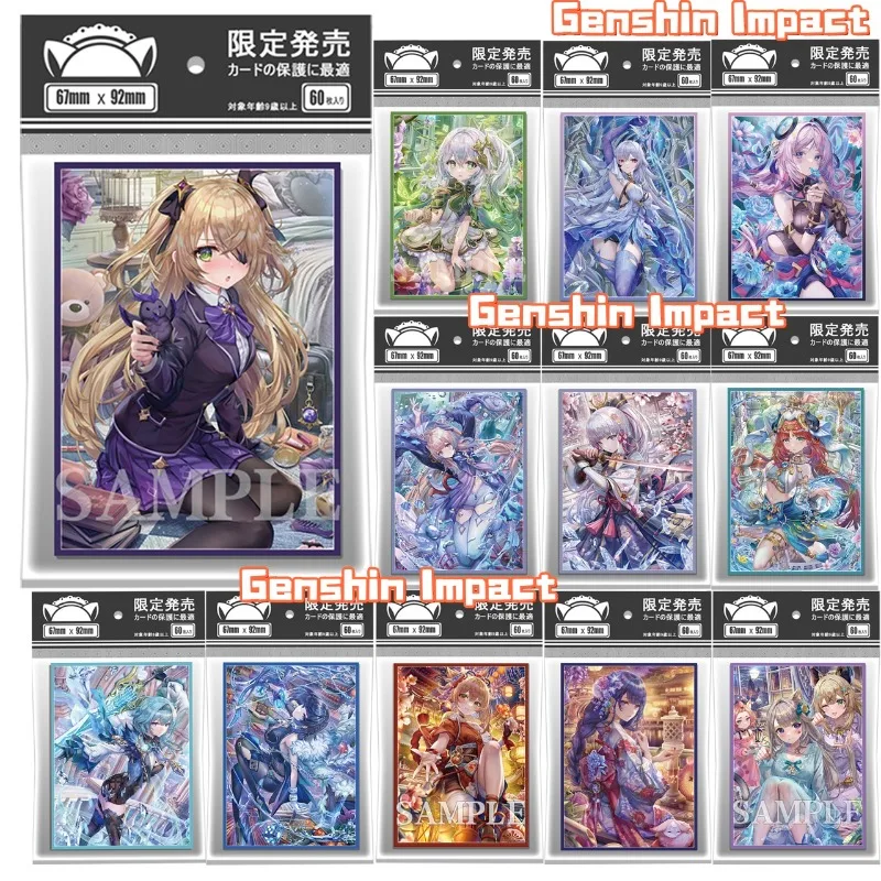 

Genshin Impact Skirk Laser Flash Card Case Nahida Kamisato Ayaka Raiden Shogun Citlali Game Collection Card Protective Case Toys