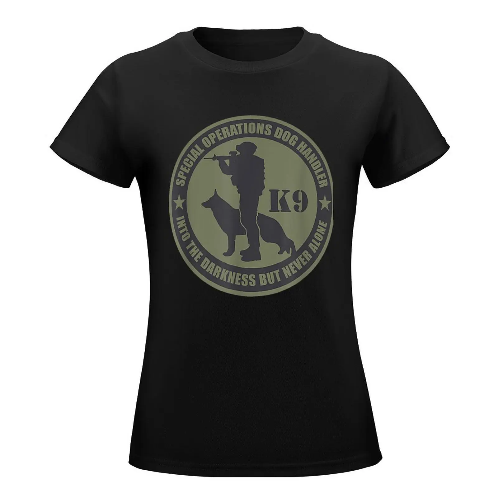 K9 Special Operations Dog Handler T-Shirt Blouse tops vintage clothes summer clothes plain t shirts for Women