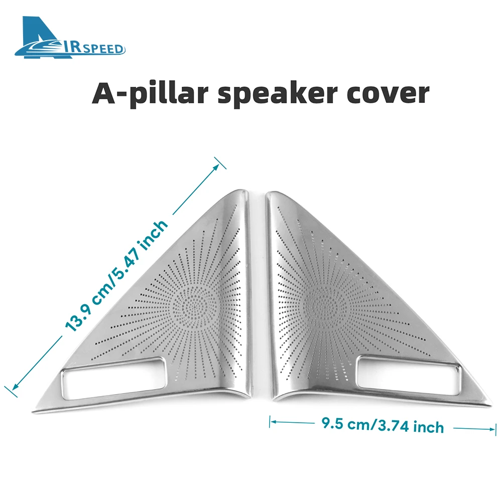 الفولاذ المقاوم للصدأ الباب الأمامي غطاء مكبر الصوت لمازدا CX60 2022-2025 CX70 CX-70 CX80 CX-80 CX90 CX-90 تكوين عالي 2024 2025 #3