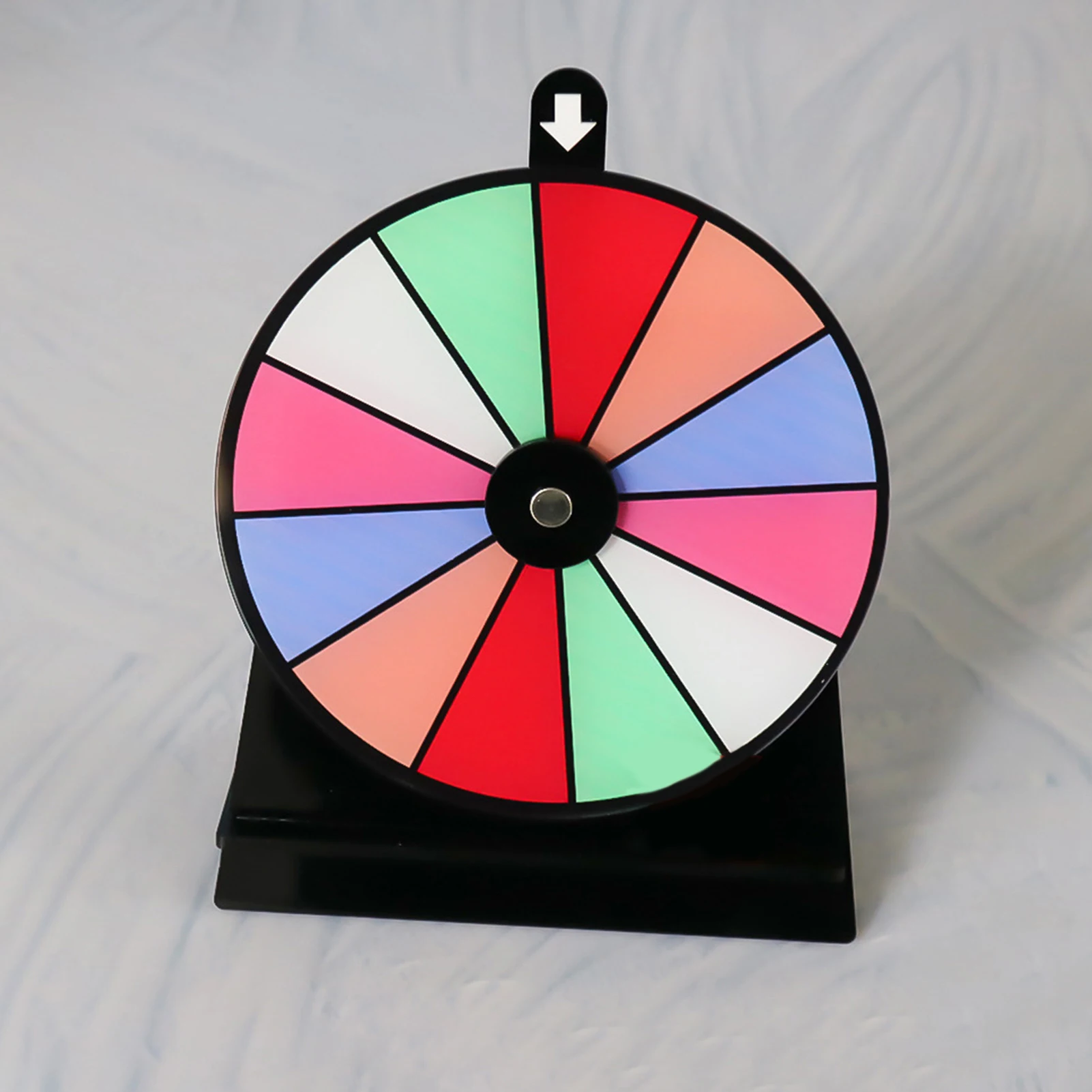 

Prize Wheel 12 Slots Spin The Wheel Erasable Fortune Roulette Tabletop Board for Carnivals Classroom Family Night Corporate