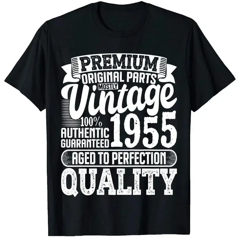 Camiseta de Cumpleaños 70 2025 Piezas Originales Premium Vintage 1955 Envejecida a la Perfección Ideas de Regalo para Personas de Setenta Años By72