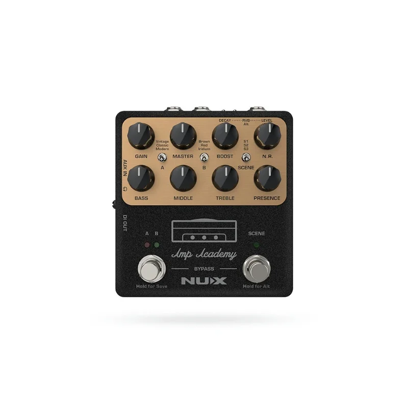 Amplificador NUX-Amp Academy NGS-6 para pedal de guitarra elétrica, efeitos de guitarra elétrica, modelagem AMP, laço de efeito de envio/retorno