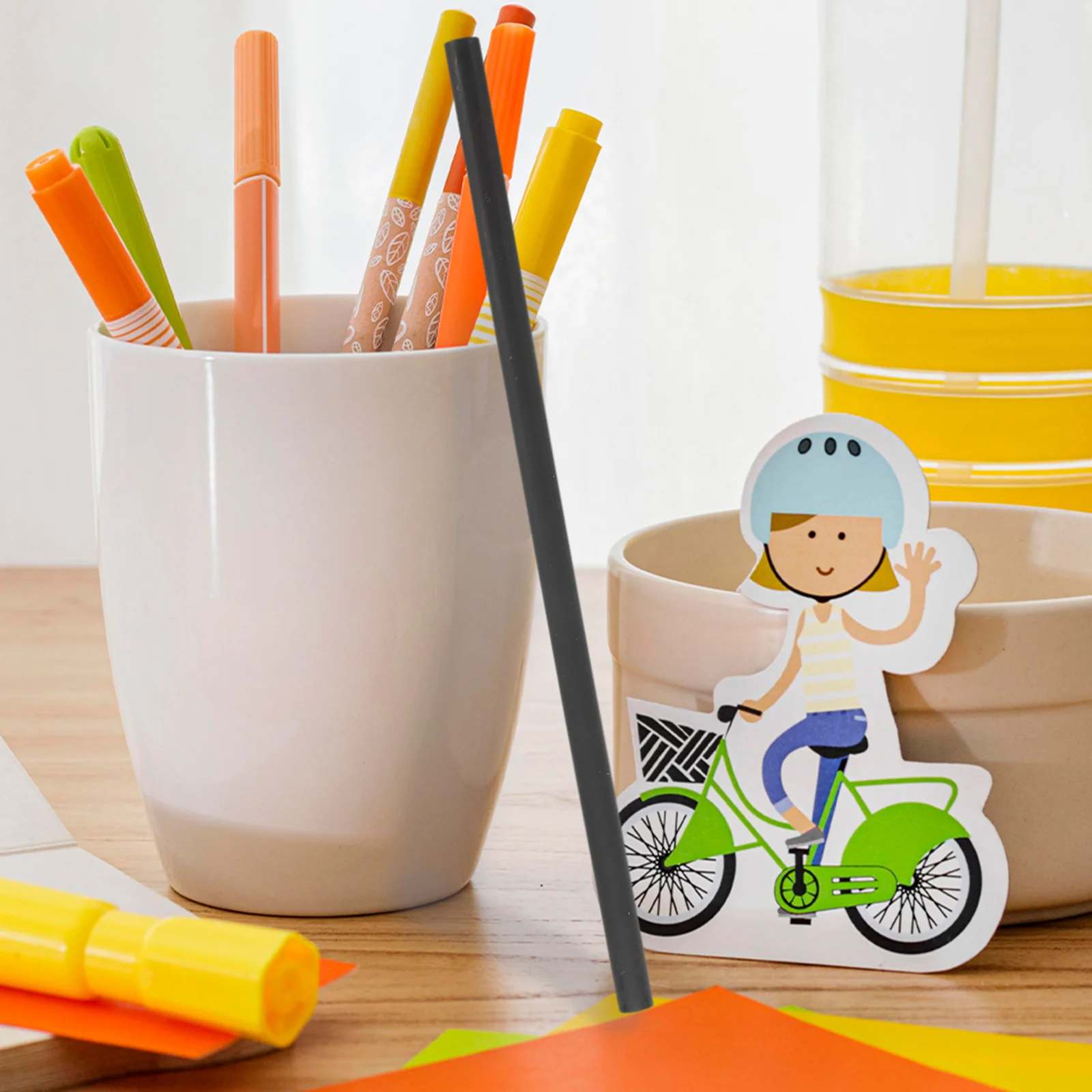 24 pçs lápis de cor multicolorido 7 em 1 vara redonda pintura chumbo preto madeira arco-íris desenho suprimentos