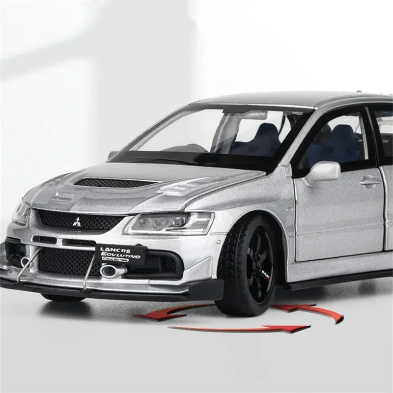 1:32 Mitsubishi Lancer Evolution EVO IX 9 Alloy Sports Car Model Diecast Metal Race Vehicles Car Model Sound Light Kids Toy Gift