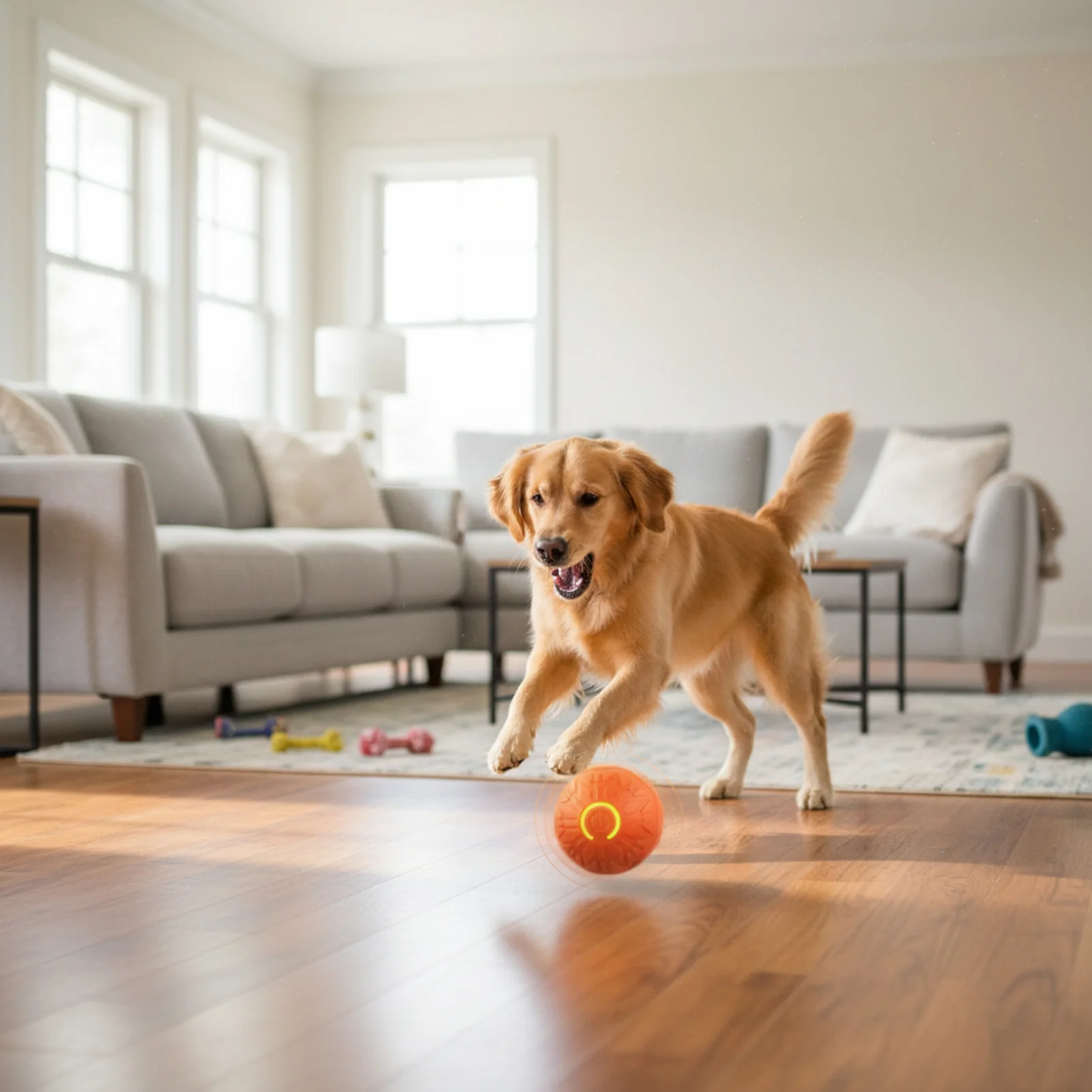 Smart Bouncing Ball Interactive Automatic Dog Toy for Small Medium Dogs Durable TPE Gravity Sensor Pet Exercise Gadget