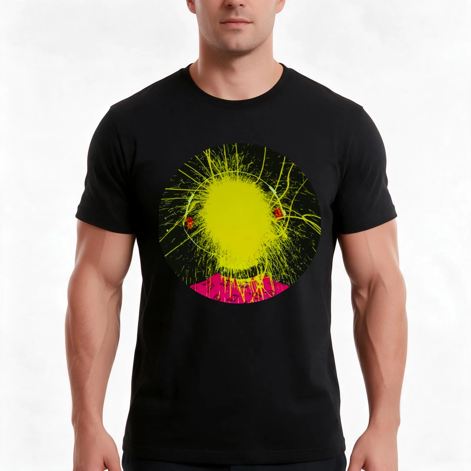 Triple J Exploding T-Shirt Summer Casual Cotton Tee Oversized Streetwear Tops Vintage Graphic Print Loose Fit Short Sleeve