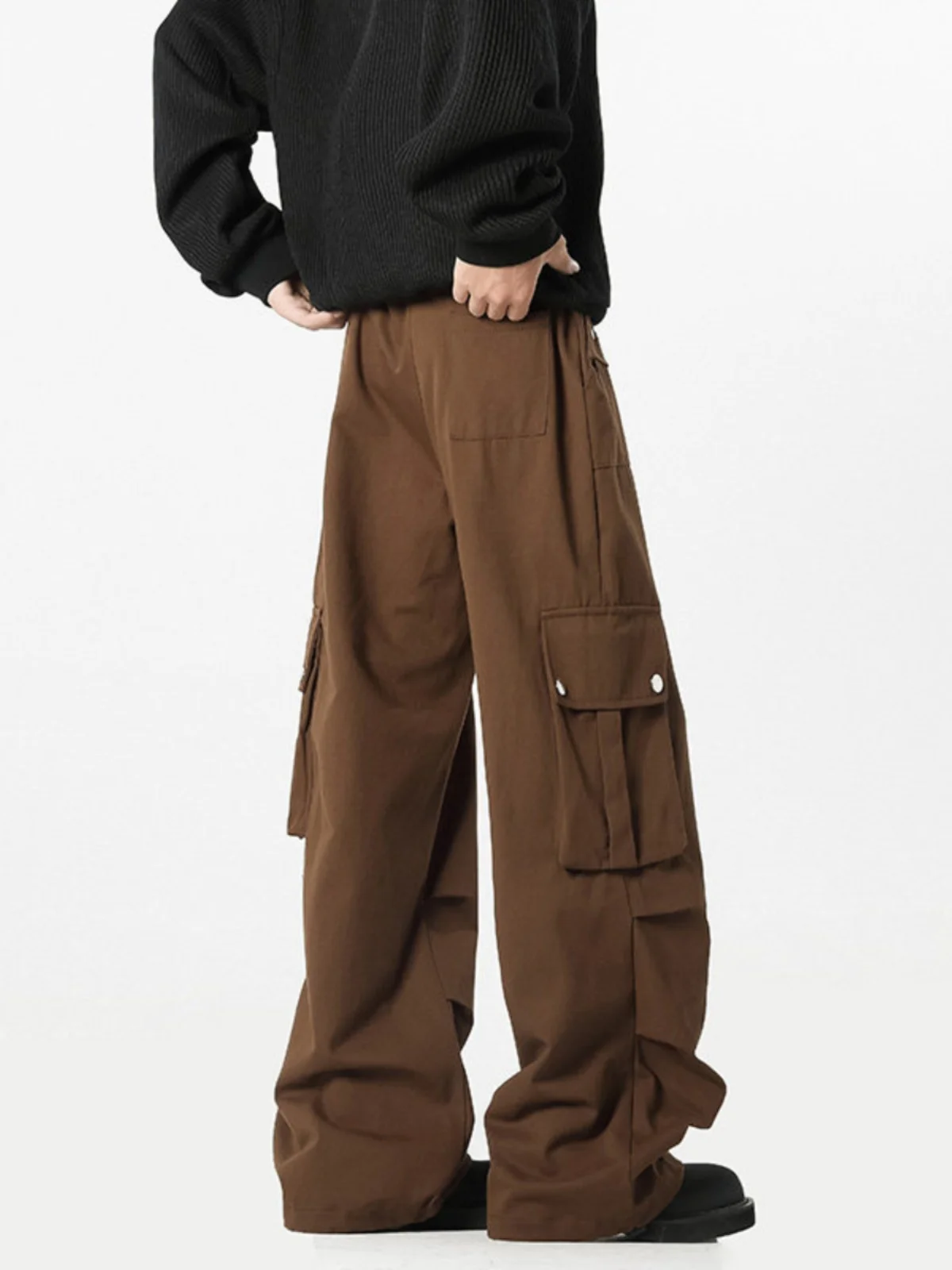 

Brown Work Trousers Men's Autumn Functional American Logging Paratrooper Knife Pants CleanFit Long Pants Casual Cargo Trousers