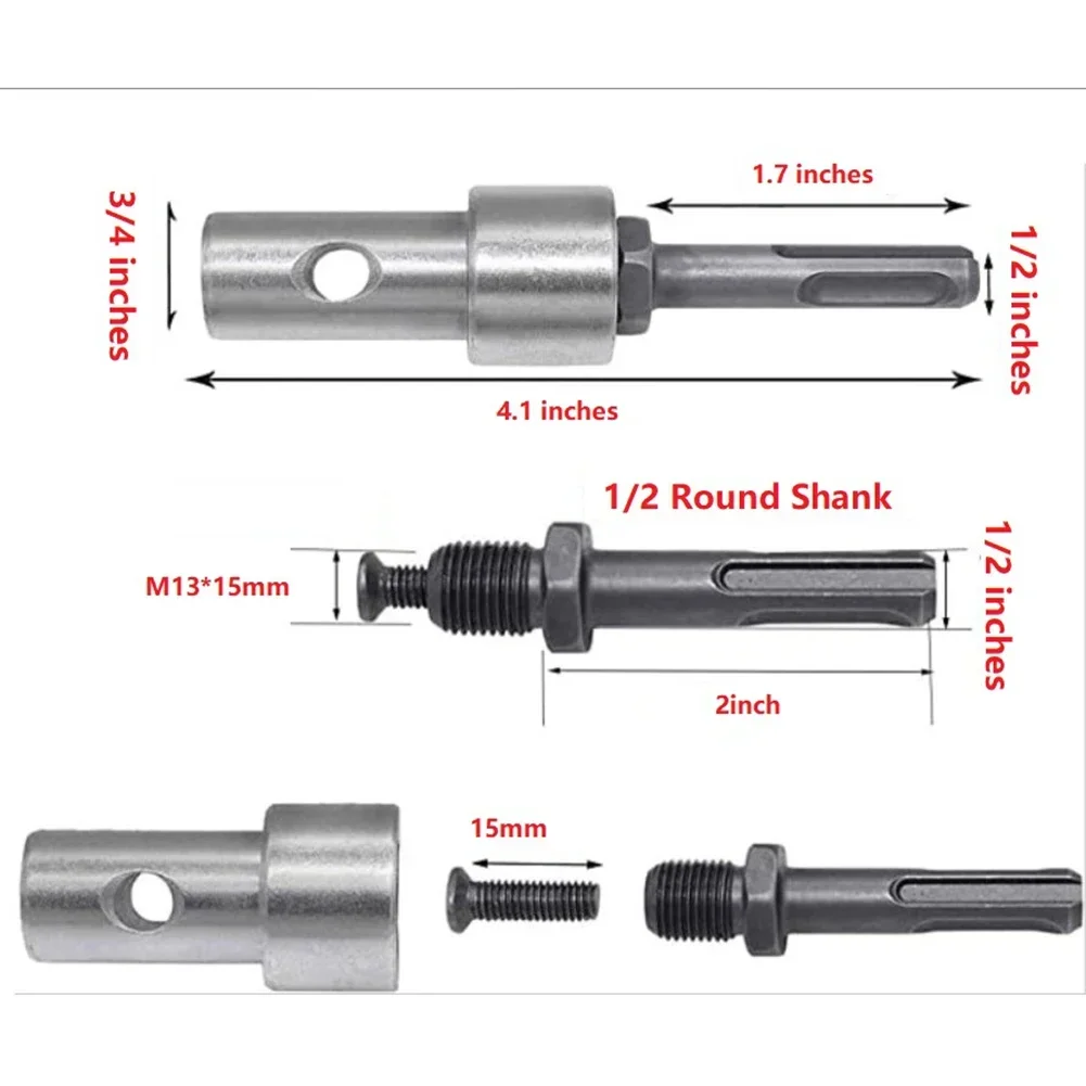 Hammer Adapter Round Shank 2 Slots Adapter Connect Your Electric Drill with For Earth Auger Head using SDS Shaft