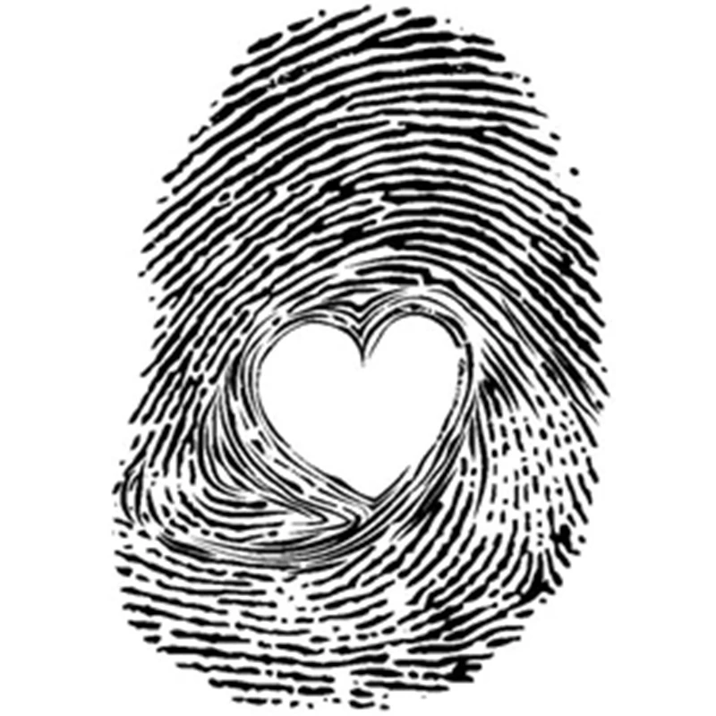 2022 New Arrival Fingerprint Heart Transparent Clear Silicone Stamp/Seal for DIY Scrapbooking/photo album Decorative clear stamp