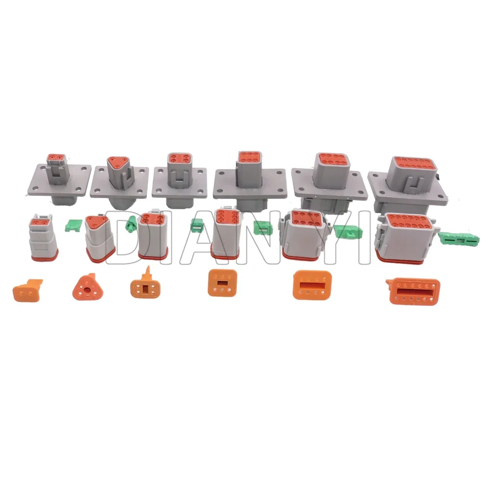 1 Set 2/3/4/6/8/12 Way DT04-4P-L012 DT04-6P-L012 DT04-8P-L012 AC Assembly Auto Sealed Connector Car Male Female Docking Socket