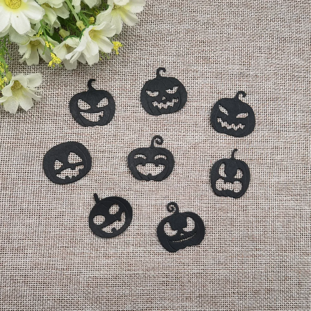 8pcs Halloween Pumpkin Metal Cutting Dies Stencils For DIY Scrapbooking Decorative Embossing Handcraft Die Cutting Template