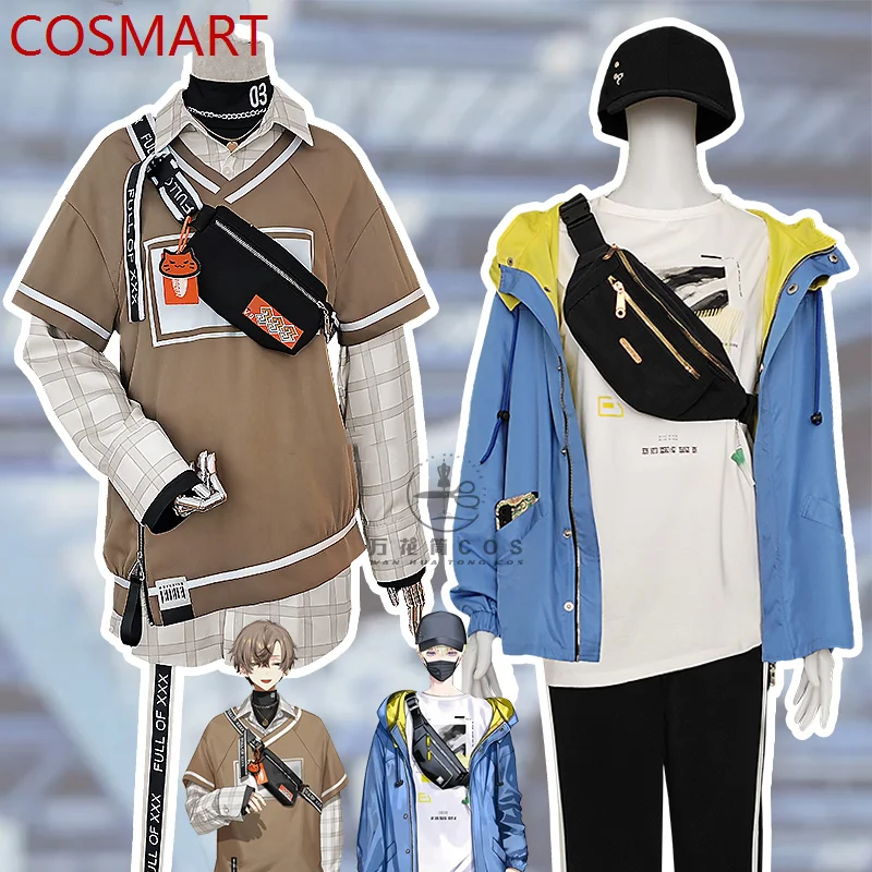 COSMART Vtuber Nijisanji Alban Knox Sonny Brisko New Clothes Game Suit Handsome Cosplay Costume Halloween Party Outfit