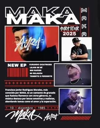 

Рэпер Maka Aura Tour Album 2025 футболки для мужчин и женщин винтажная уличная футболка в стиле Харадзюку повседневная хлопковая футболка одежда топы