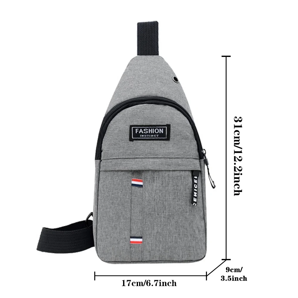 Bolsa de ombro masculina, bolsa de ombro pequena e moderna de grande capacidade, bolsa de peito multifuncional para esportes ao ar livre e lazer.