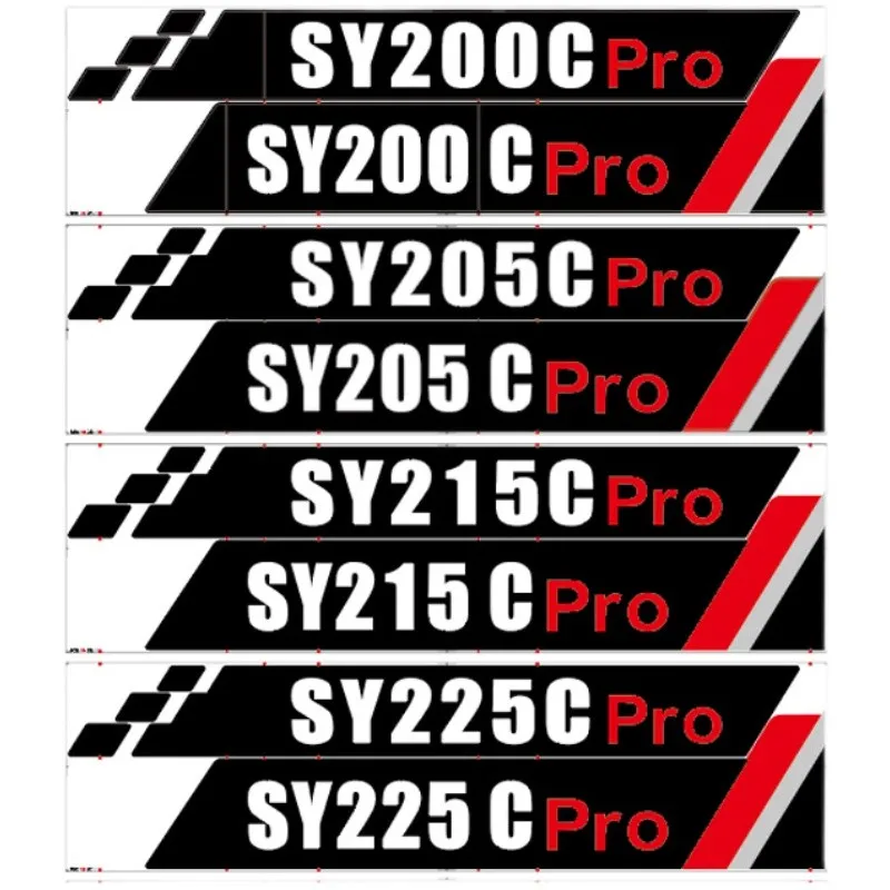 Sticker Sany Excavator SY55 65 75 135 205 375 415H PRO DPC New All Car Logo