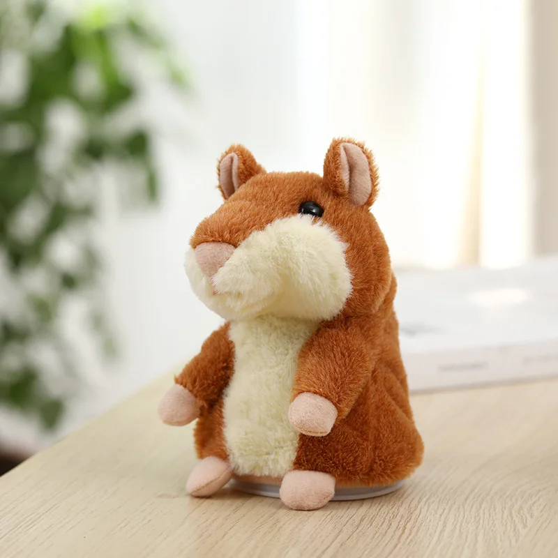 18cm kreative Simulation Hamster Plüsch tier kann Hamster Smart Recording Wiederholung Puppe Spielzeug Kind lustige Hamster Plüsch tier sprechen