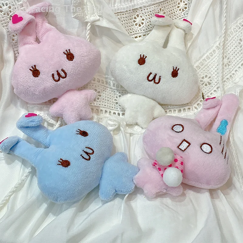 Pendentif petit ours de dessin animé, poupée lapin mignon, jouet en peluche, pendentif Animal en peluche Kawaii, sac à dos, accessoires de décoration, cadeau
