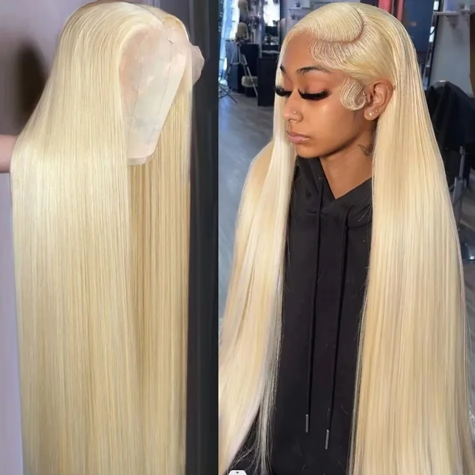 250 Density 613 hd lace frontal wig 13x6 Blonde Straight lace front wigs human hair Brazilian Colored Human Hair Wigs For Women