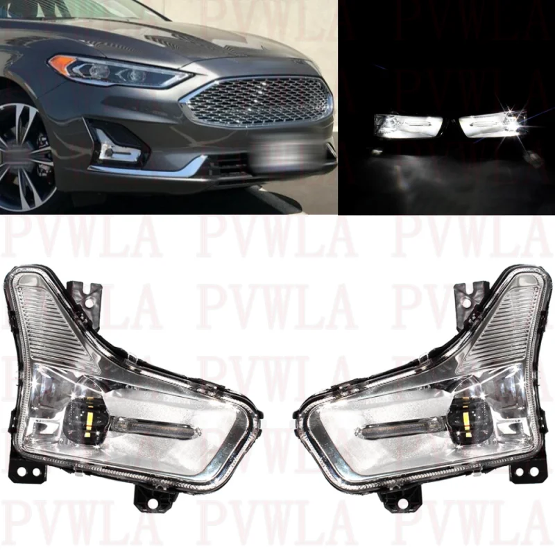 

Pair Left And Right Front Bumper Fog Lights Lamp With LED Bulbs KS73-15A255DB KS73-15A254DB For Ford Fusion 2019 2020 2021 2022