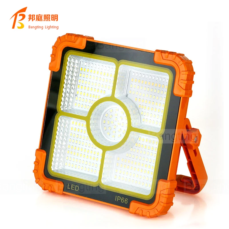 10PCS LED Solar Floodlight Rechargeable 100W Emergency Lighting Outdoor Camping Portable Light Waterproof Searchlight Hot