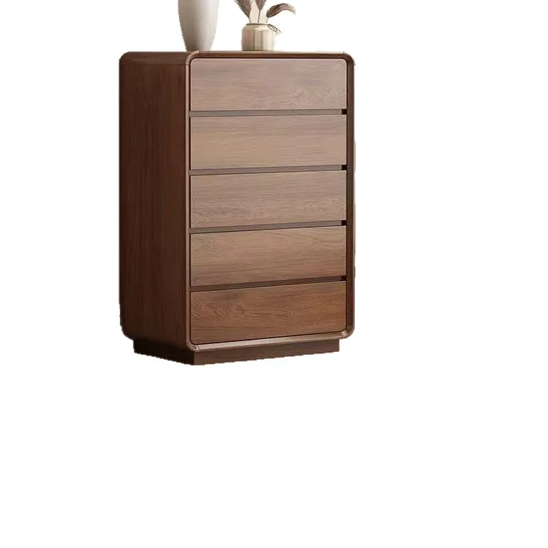 Solid wood chest of drawers, bedroom storage, bedside cabinet, living room storage against the wall