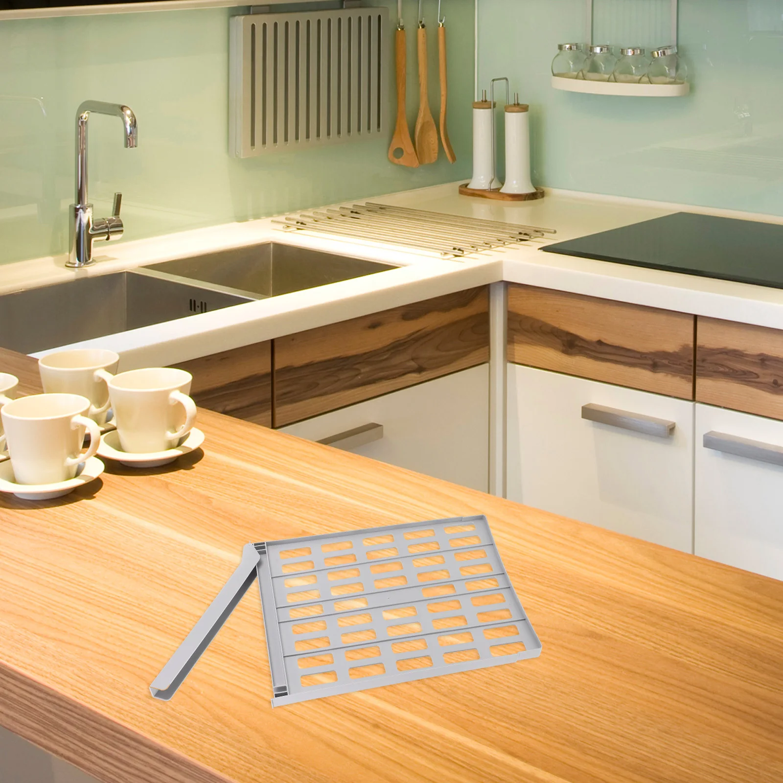 

1pcs Double Layer Kitchen Trash Bin Divider Insert Waste Sorting Organizer Garbage Can Replacement Parts For Home