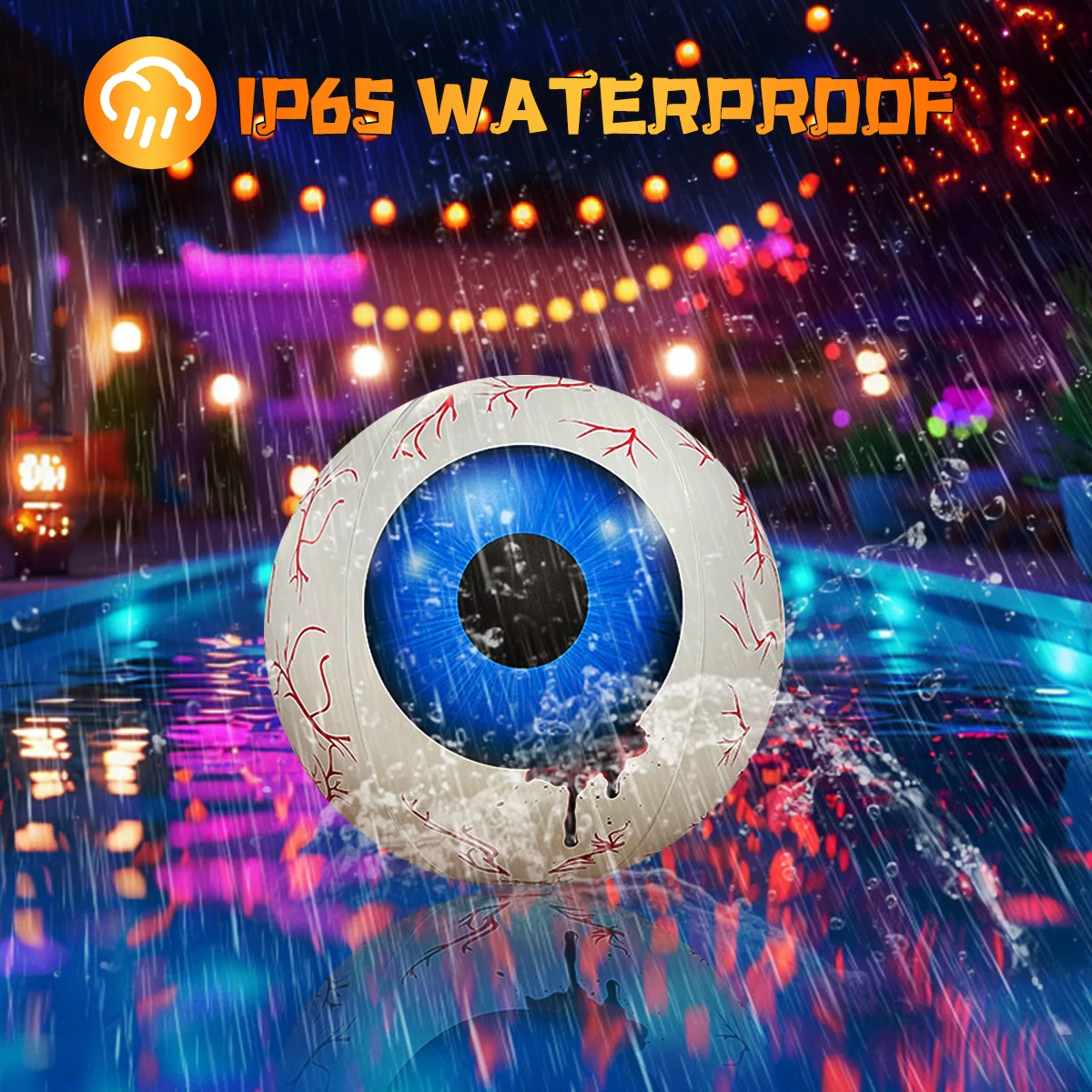 Halloween Inflatable Eyeball Halloween Huge Glowing Inflatable Bloody Eyeballs Changeable Colors with Remote Control For Party