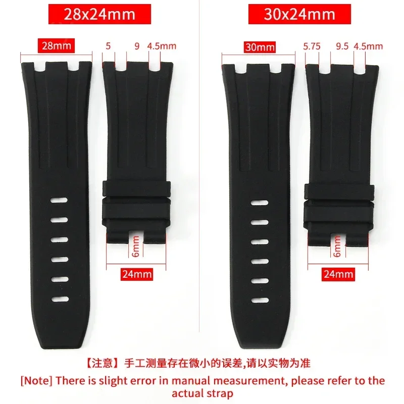 Watchband Belt for AP 15703 26020 26170 26178 26470 26471 Audemars & Piguet Royal Oak Offshore Rubber Silicone Watch Strap 28mm