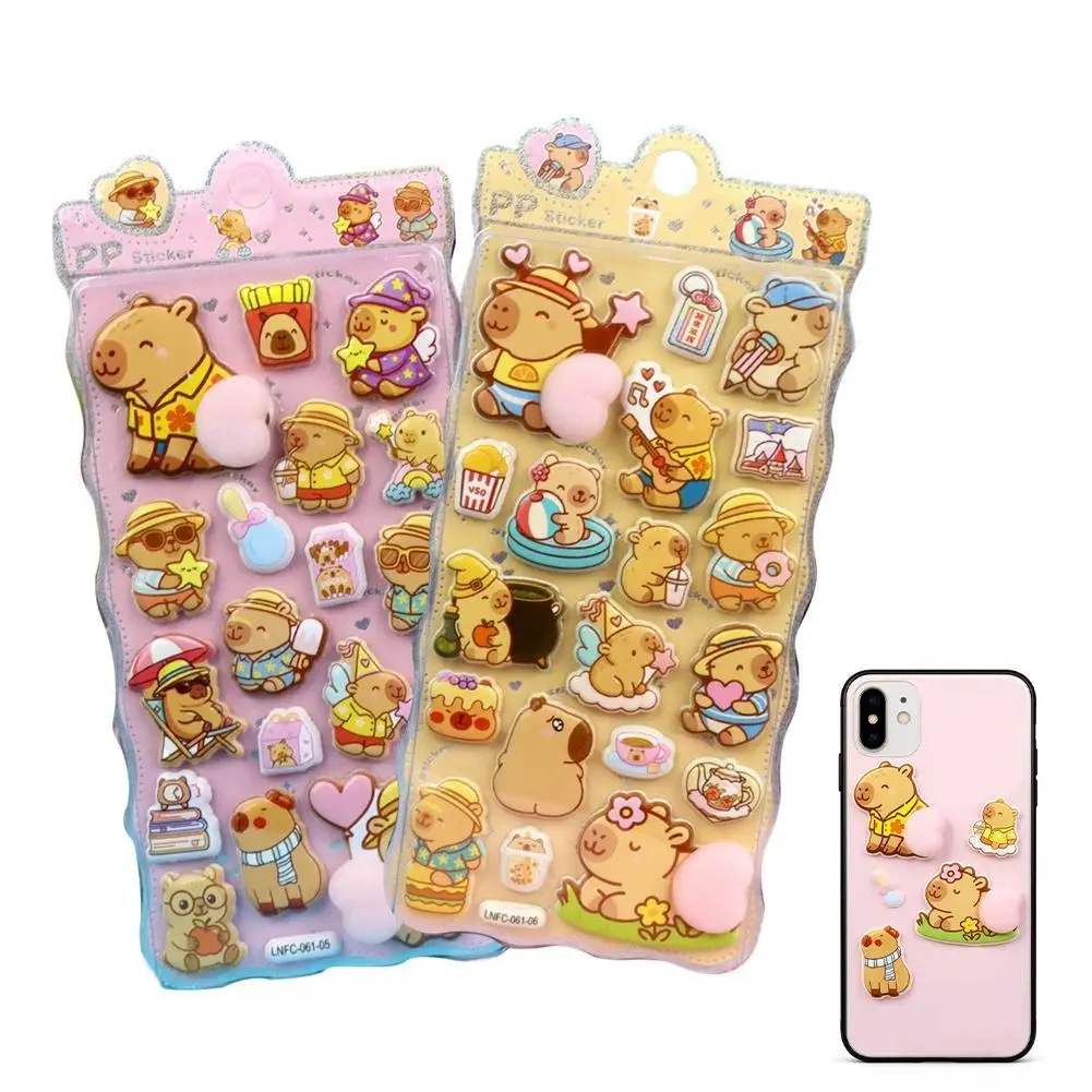 

1 шт. 3D милые наклейки в стиле Pippi персик, мультяшная наклейка, наклейки для снятия стресса, подарок, сделай сам, декор, наклейки, поставки