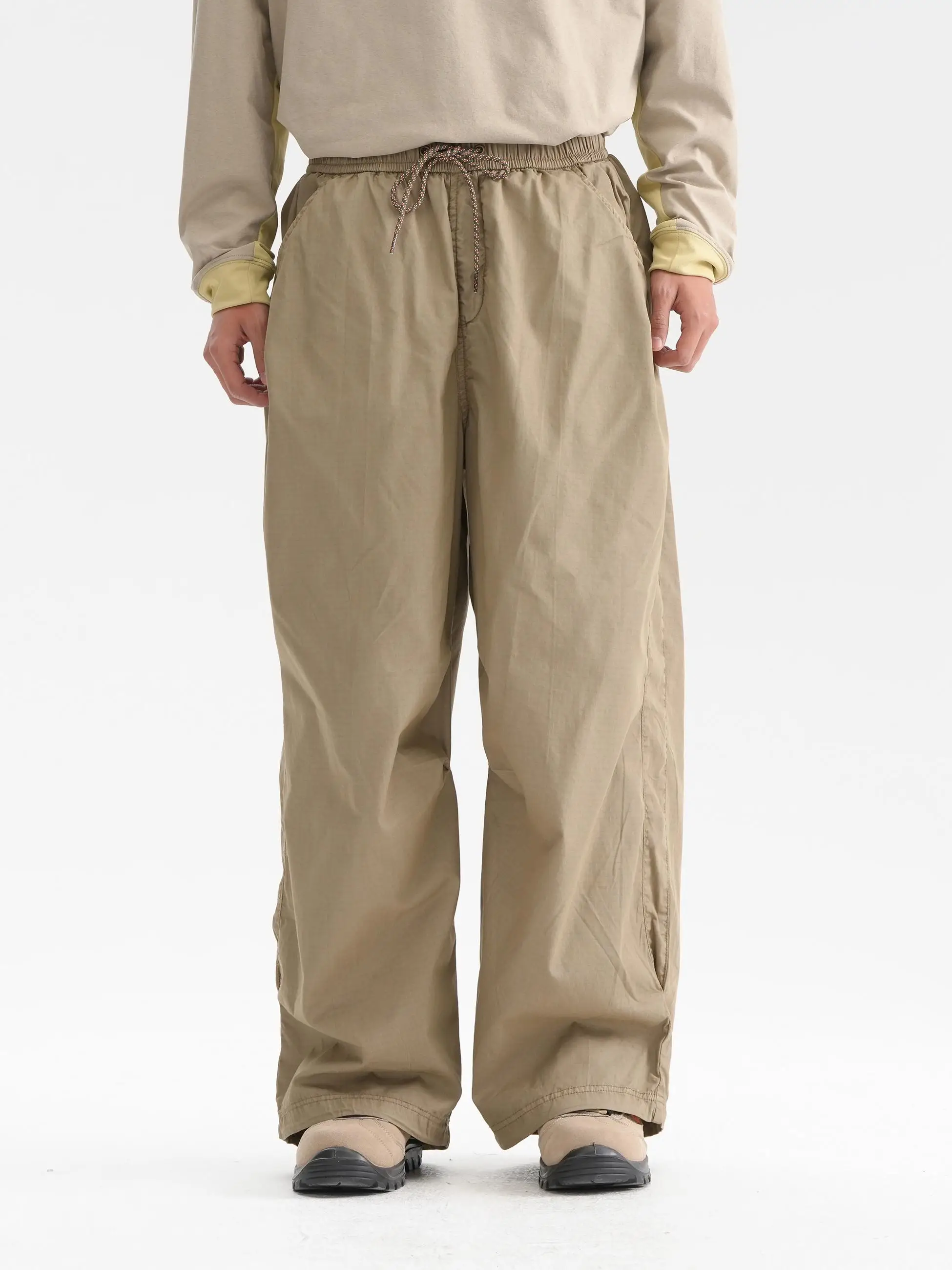 

Bla Armada Casual Cargo Pants Outdoor Cam Breathable Elastic Waist Workwear Trousers Vintage Spring Autumn Folded Leggings