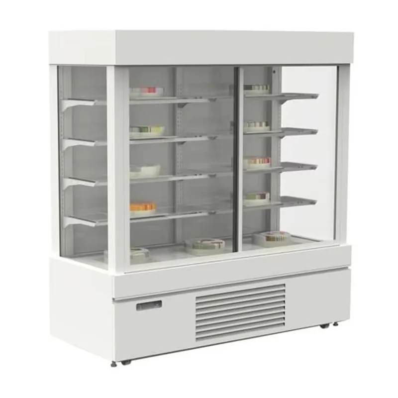 

Professional Bakery Cake Showcase with Digital Temperature Control