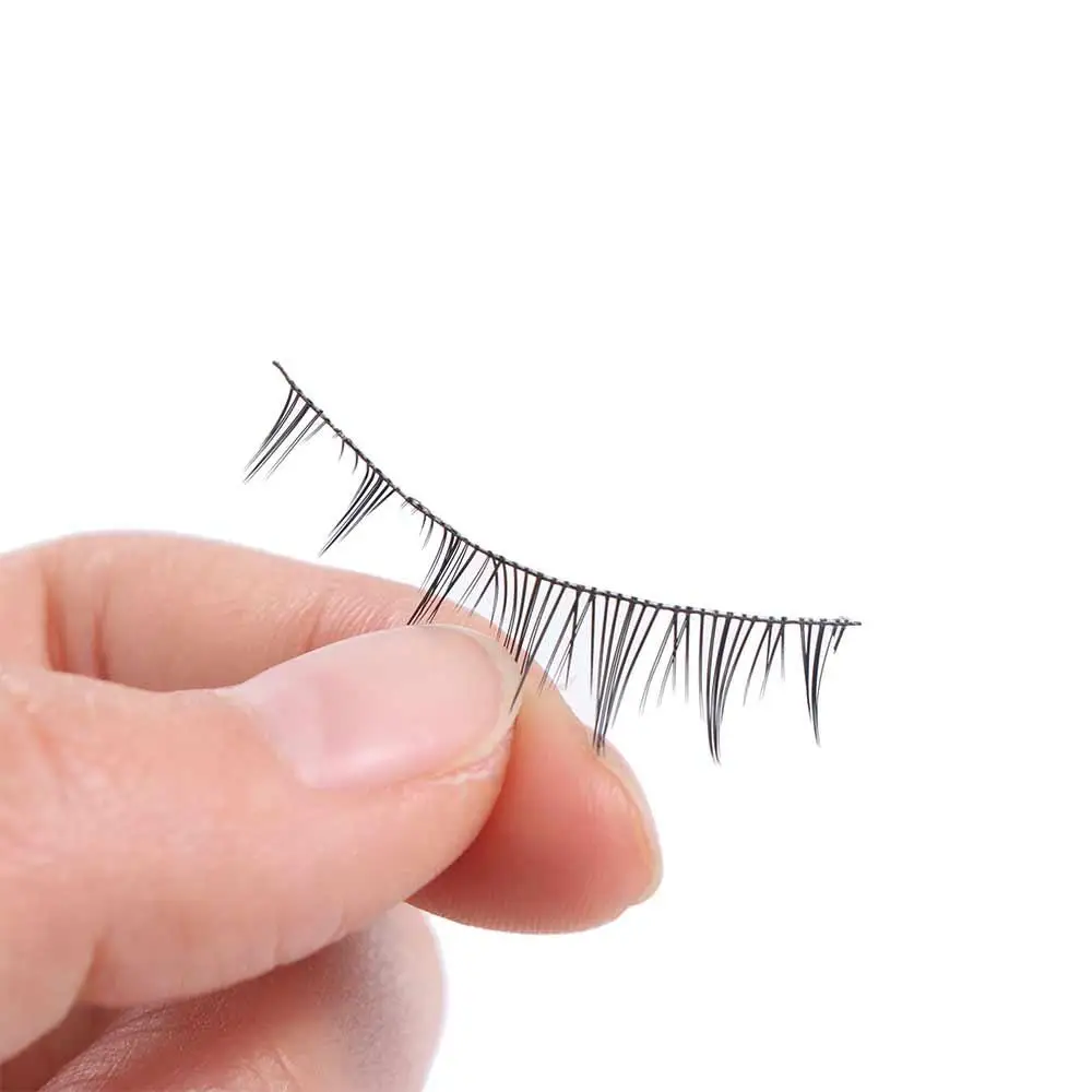 5 Pairs Fluffy False Eyelashes Waterproof Natural Soft Comic False Eyelashes Portable Transparent Stem Cosmetic Tool Girl