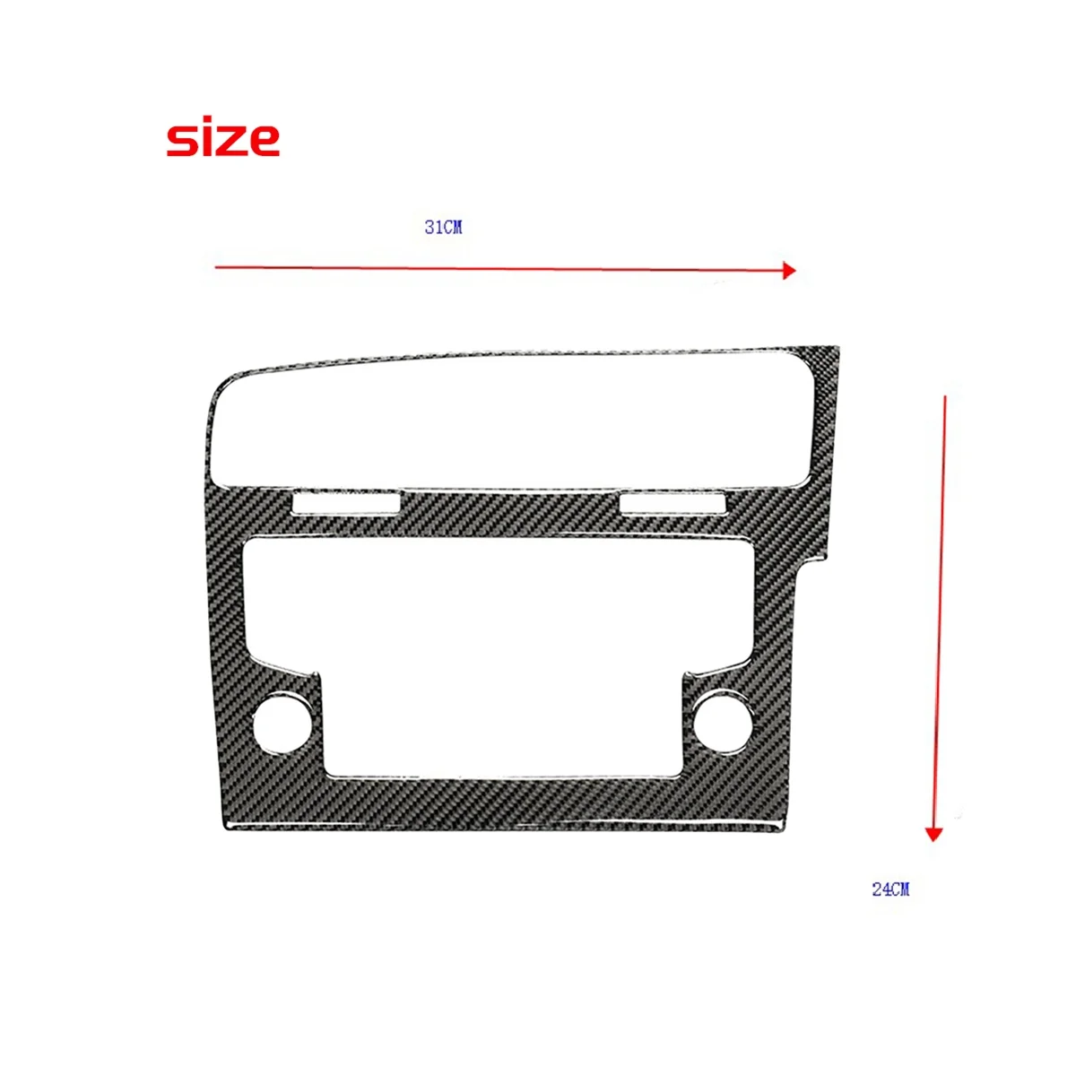 8 Inch Carbon Fiber Frame Upgraded Version Radio Panel Decorative Frame for 7 Mk7 Golf 7.5 Mk7.5