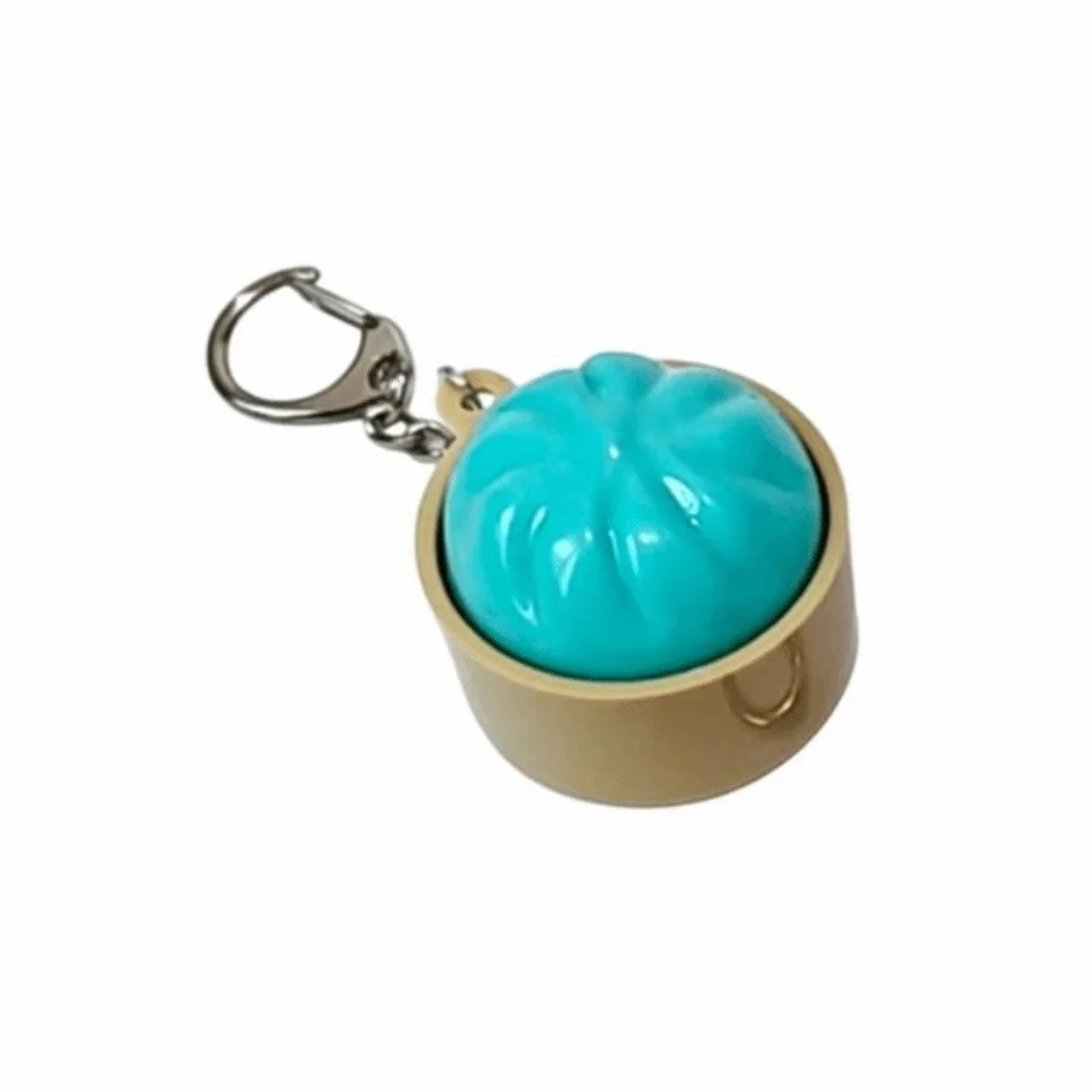 With Steamer Mini Dumplings Squishy Squeezable Cute Pinch Light-Up Steamed Bun Keychain Pendant Fidget Keyboard Fidget