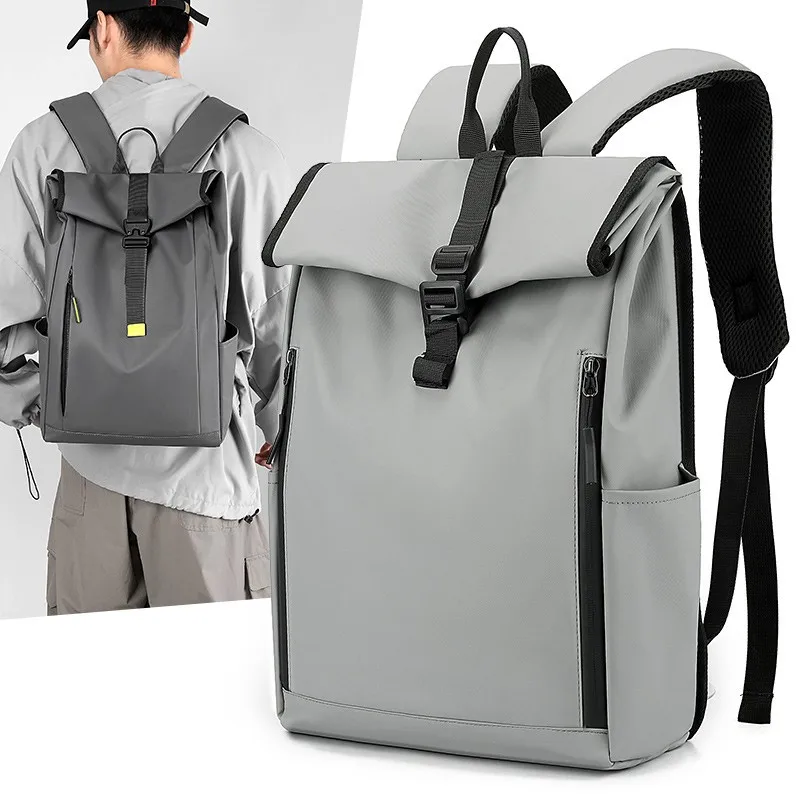 Europe and the United States new simple fashion backpack men's leisure travel computer backpack light student bag.